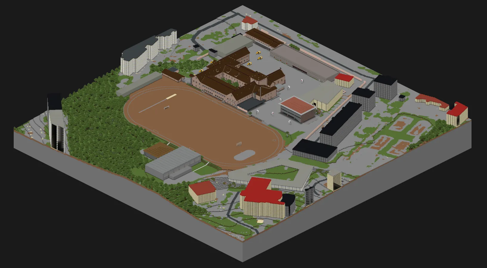 Minecraft render of our former school