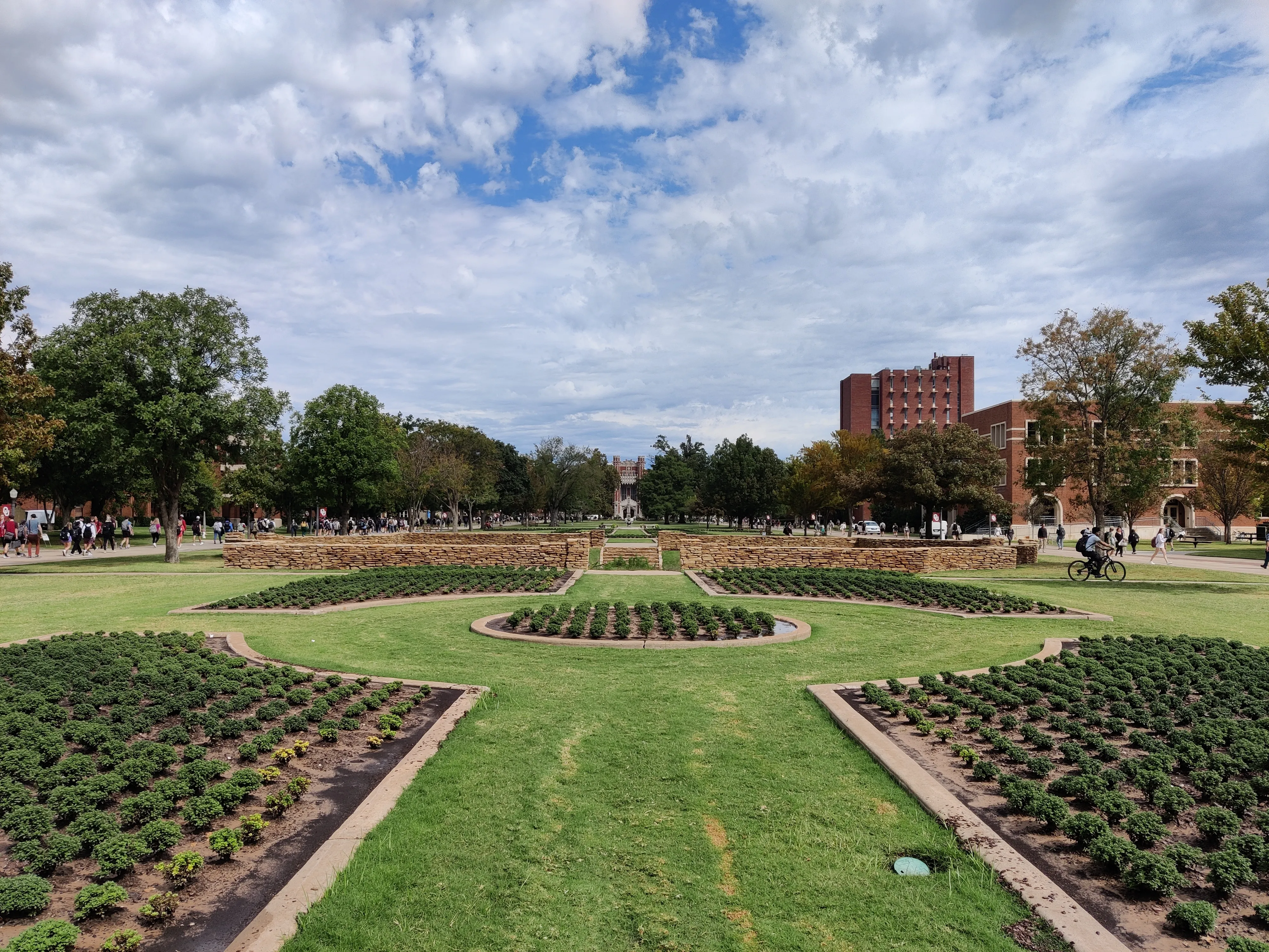 Garden in front of OU's library